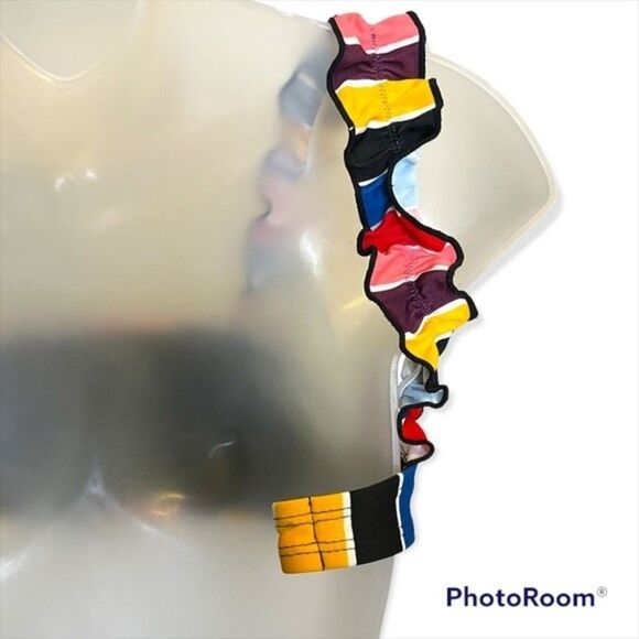 No Boundaries Multi-Color Striped Two Piece Bikini Size Small - Picture 4 of 8